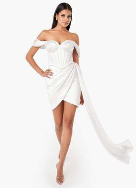 Imani White Corset Two-Piece Dress, size 4 NWOT